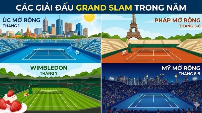 Các giải đấu Grand Slam trong năm – Lịch thi đấu 2 cac-giai-dau-grand-slam-trong-nam