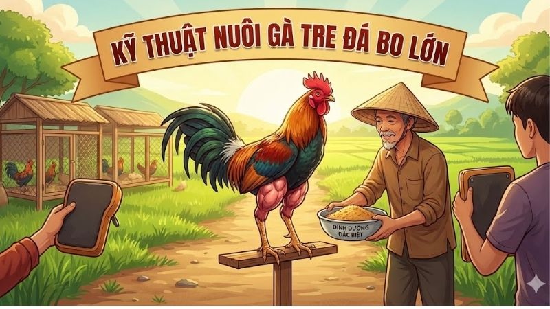 Kỹ thuật nuôi gà tre đá bo lớn – Hướng dẫn chi tiết cho chiến kê 2 ky-thuat-nuoi-ga-tre-da-bo-lon
