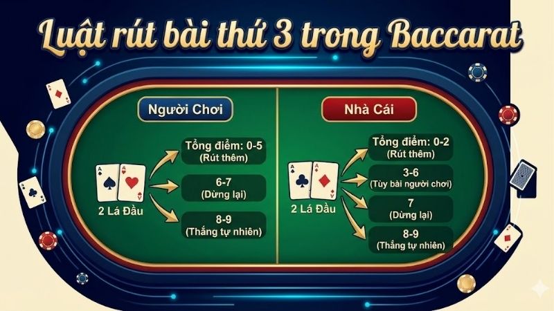 Luật rút bài thứ 3 trong Baccarat – Cách áp dụng và các quy tắc cần biết 2 luat-rut-bai-thu-3-trong-baccarat