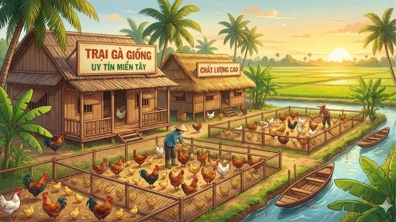 Trại gà giống uy tín miền Tây – Cách chọn lựa trại gà chất lượng 2 trai-ga-giong-uy-tin-mien-tay